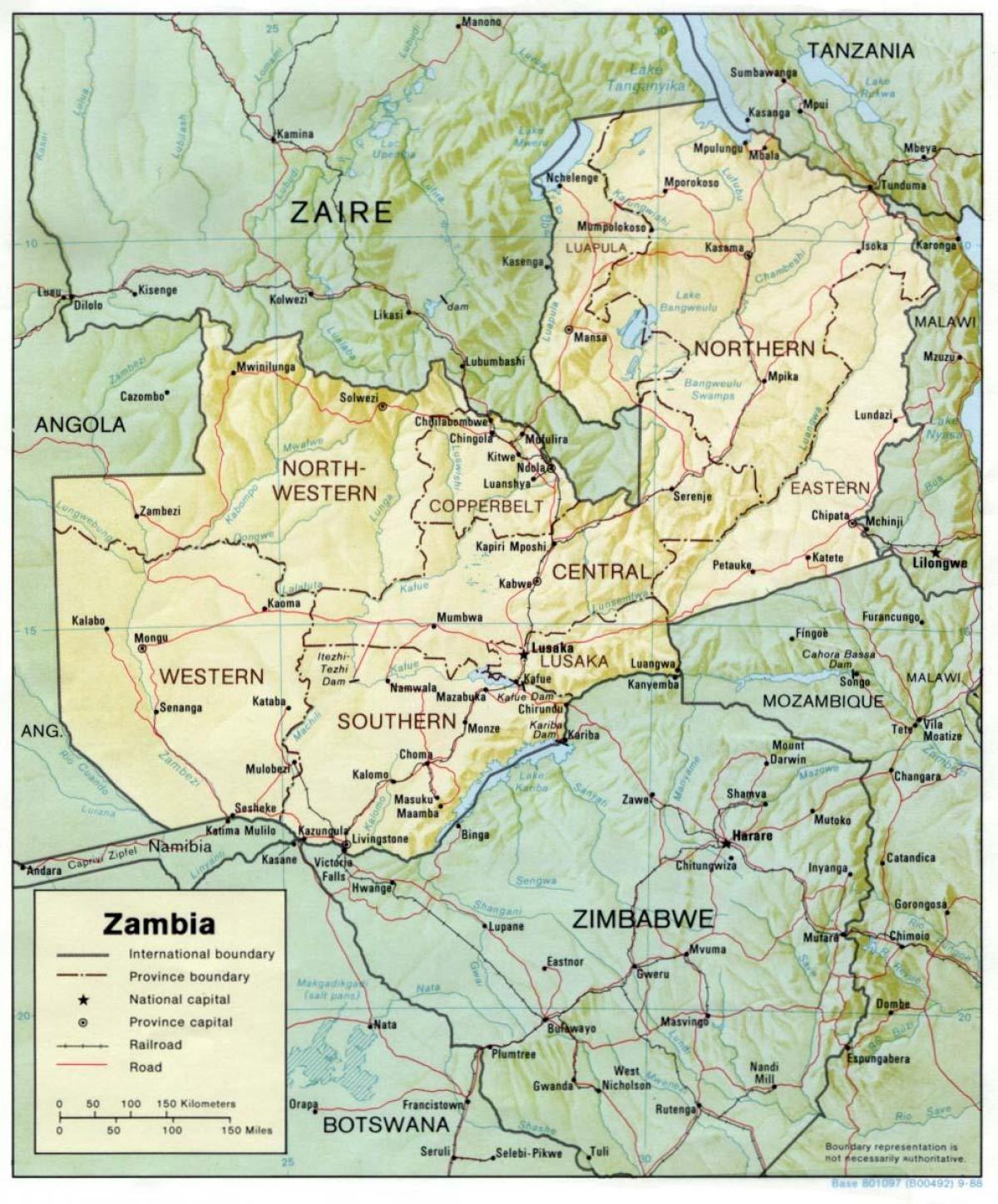 Mapa ng klima Zambia