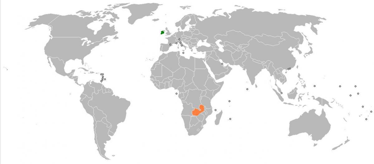 Zambia mapa sa mundo